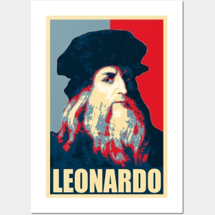 Leonardo Da Vinci Propaganda Poster Pop Art Posters and Art